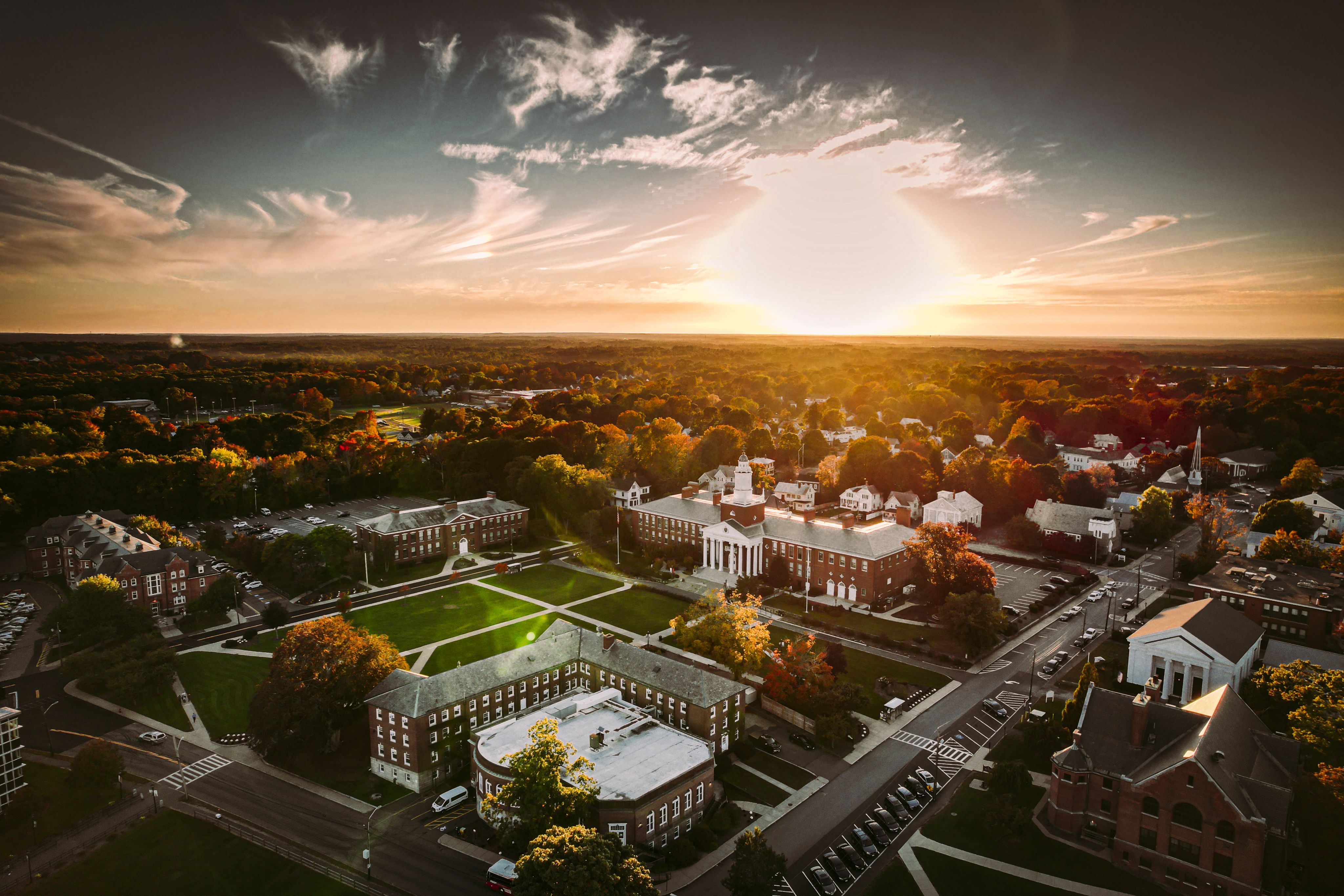 Sunset on boyden quad